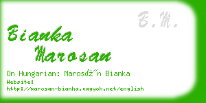 bianka marosan business card